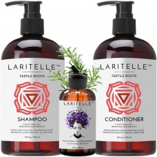 Laritelle Organic Hair Care Set Fertile Roots: Shampoo 17.5 oz + Conditioner 16 oz + Bonus Post-Shampoo Hair Strengthening Treatment Laritelle Organic Hair Care Set Fertile Roots: Shampoo 17.5 oz + Conditioner 16 oz + Bonus Post-Shampoo Hair Strengthening Treatment