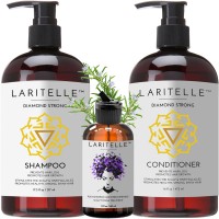 Laritelle Organic Hair Care Set Diamond Strong: Shampoo 17.5 oz + Conditioner 16 oz + Bonus Post-Shampoo Hair Strengthening Treatment Laritelle Organic Hair Care Set Diamond Strong: Shampoo 17.5 oz + Conditioner 16 oz + Bonus Post-Shampoo Hair Strengthening Treatment