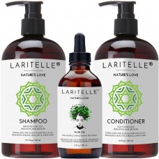 Laritelle Organic Hair Care Set Nature's Love: Shampoo 17.5 oz + Conditioner 16 oz + Hair Loss Treatment 4 oz Laritelle Organic Hair Care Set Nature's Love: Shampoo 17.5 oz + Conditioner 16 oz + Hair Loss Treatment 4 oz