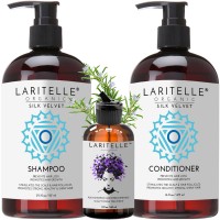 Laritelle Organic Hair Care Set Silk Velvet: Shampoo 17.5 oz + Conditioner 16 oz + Bonus Post-Shampoo Hair Strengthening Treatment Laritelle Organic Hair Care Set Silk Velvet: Shampoo 17.5 oz + Conditioner 16 oz + Bonus Post-Shampoo Hair Strengthening Treatment
