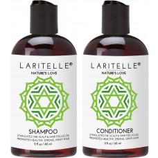 Laritelle Organic (Travel Size) Shampoo 2 oz + Conditioner 2 oz Nature's Love 